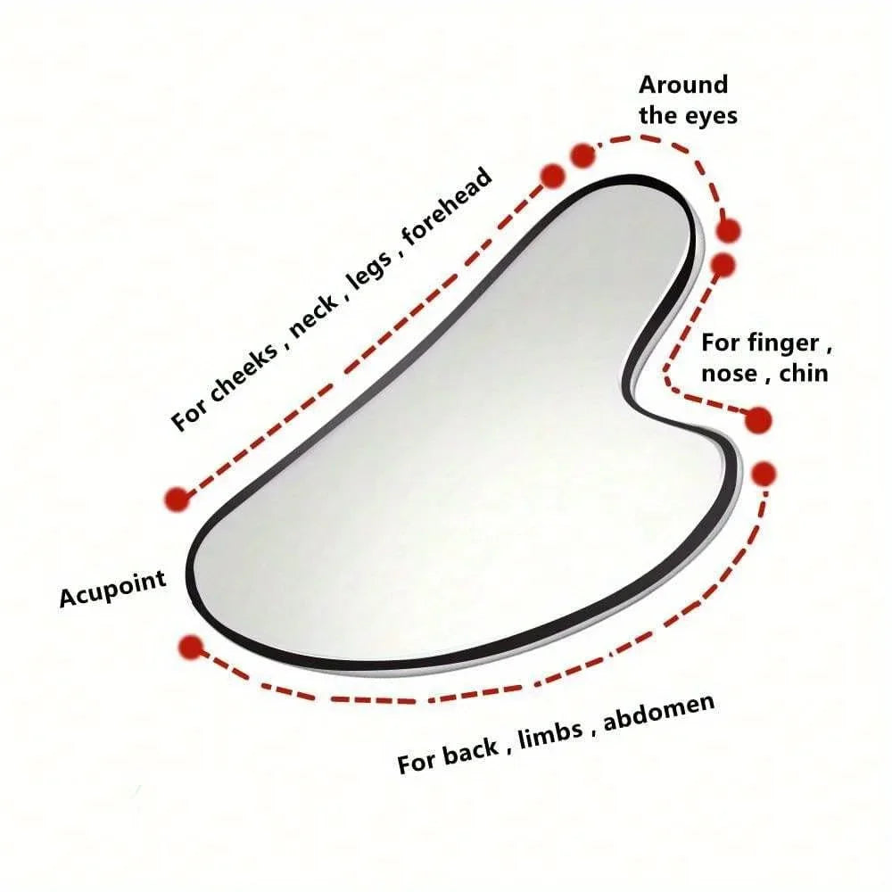 Kit Roller de Glace 3en1 & Gua Sha - Acier Inoxydable