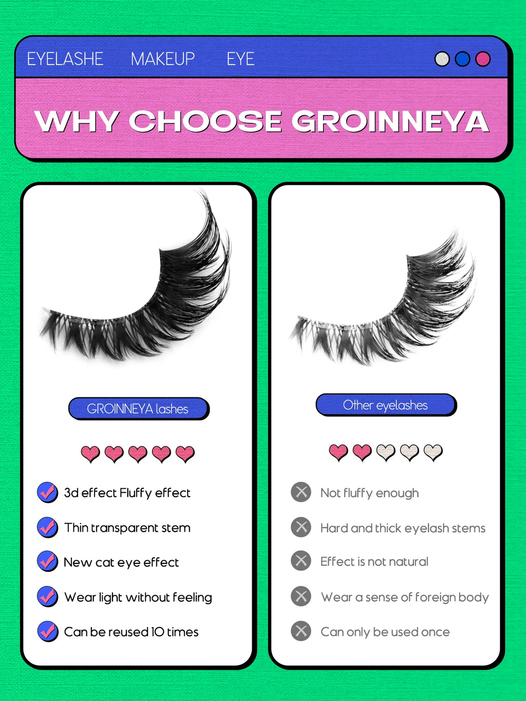 Veltrinay Fake Lashes Cat Eye Lashes Faux Mink Eyelashes Clear Band Lashes Natural Look Wispy Mink Eyelashes False Lashes Makeup