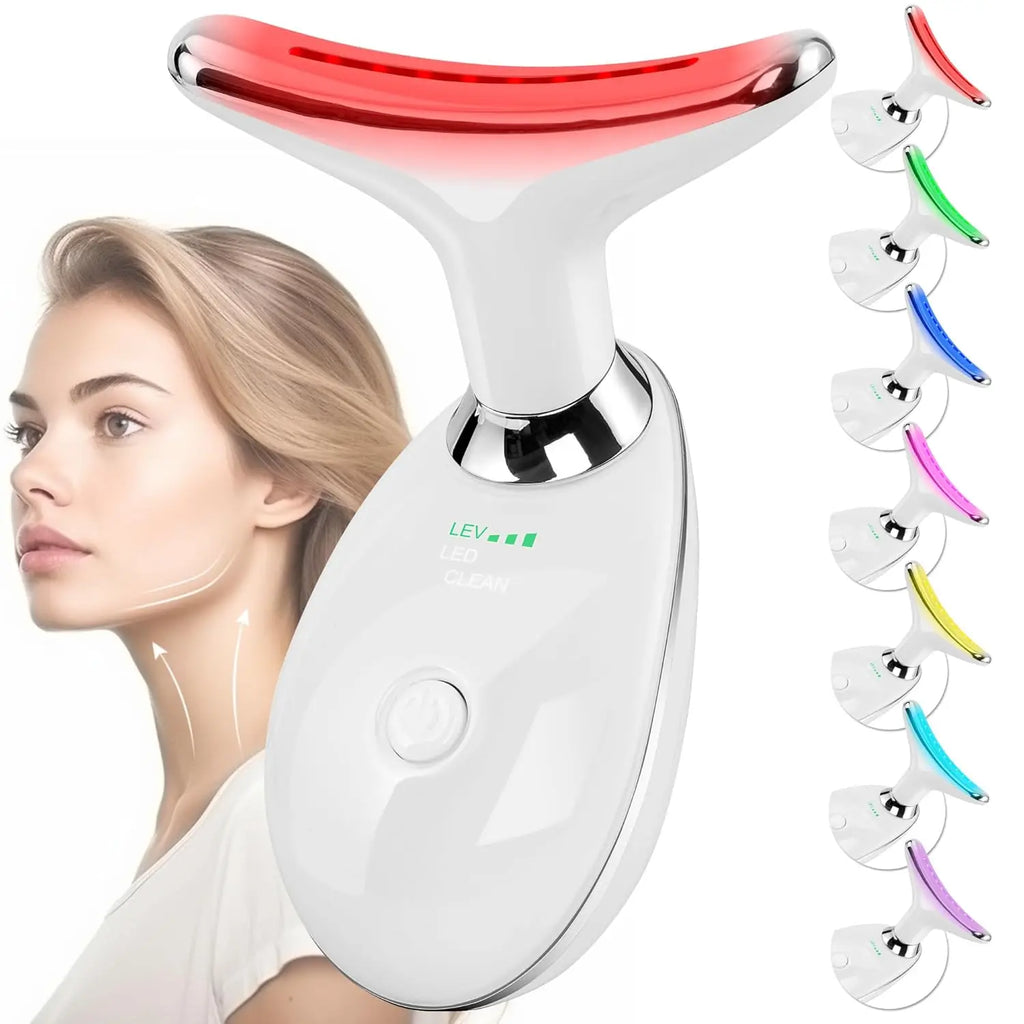 Masseur Facial LED 7 Couleurs - Appareil de Photothérapie